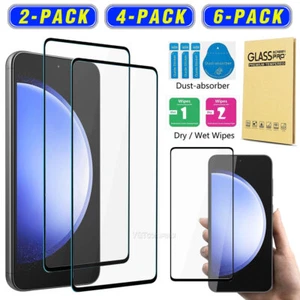 Premium Full Coverage Tempered Glass Screen Protector For Samsung Galaxy S23 FE - Picture 1 of 30