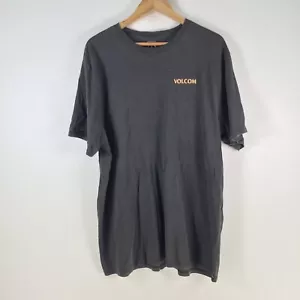 Volcom t shirt mens XL grey short sleeve crew neck cotton 106125 - Picture 1 of 7