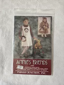 Indygo Junction Annie's Friends Child's Dress, Purse & Doll Dress Sewing Pattern - Picture 1 of 2