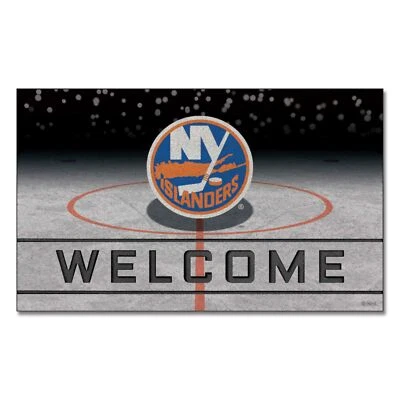 Alfombrilla de goma para puerta exterior FANMATS 21279 New York Islanders Crumb - 18 pulgadas x 30 pulgadas. Foto 1 de 4