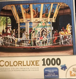 Colorluxe Retro carousel 1000 Puzzle Merry-go-round Carnival Colorful Free Ship+ - Picture 1 of 3