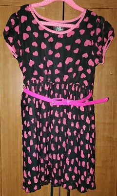 Vestido Corazón Autoestima Niñas Con Cinturón Talla 5/6 NUEVO Foto 1 de 4