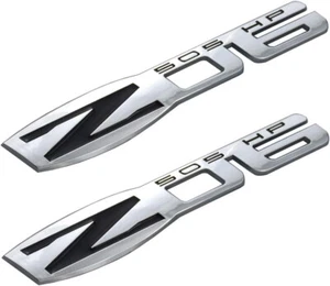 2pcs C6 Z06 Emblems Badges 505 Hp Fender for 2006-2013 Corvette C6 Chrome Black - Bild 1 von 5