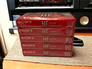 Cintas de casete de audio en blanco Sony HF 90 minutos (5) paquete de alta fidelidad de 5 ¡Nuevo! - Imagen 1 de 7
