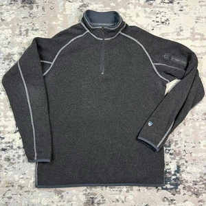 Kuhl Alfpaca Fleece 1/4 Zip Pullover Mens XXL Sweater Jacket Gray Mountain Hike - Picture 1 of 13