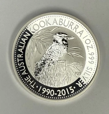 Moneda de plata P Kookaburra 2015 1 oz Australia $1!!️¡ALTA CALIDAD 25 aniversario!!️ Foto 1 de 2