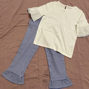 Janie and Jack Top and Bottom Set of 2 Girls Size 7and 10 - Picture 1 of 8