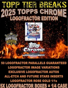 SEATTLE MARINERS 2025 TOPPS CHROME LOGOFRACTOR 5X BOX 1/4 CASE BREAK #4621 - Picture 1 of 3