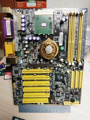 ULTRA RARE GAMING Chaintech 7NJS Zenith nForce2 Motherboard + tested great !! - Image 1 of 4