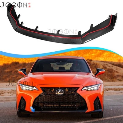 IS350 Real Carbon Front Bumper Air Splitters Kit For Lexus IS300 F Sport 2021-25 - Image 1 of 4