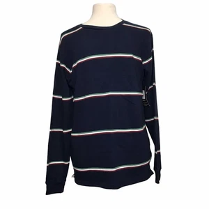 Sudadera RVCA Eventide a Rayas Manga Larga’s Hombre Talla S Color Azul Cuello Redondo - Imagen 1 de 14