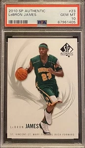 2010 SP Authentic #23 Lebron James PSA 10 GEM MINT - Picture 1 of 3