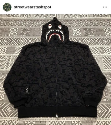 A Bathing Ape Bape ABC Camo Corduroy Shark Full Zip Jacket Size Free/Medium - Image 1 of 4