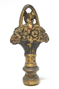 VINTAGE METAL DECORATIVE LAMP FINIAL 1/4 THREAD - Picture 1 of 3