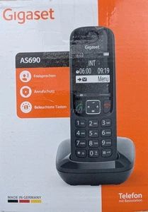 Gigaset AS690-Schnurloses DECT-Telefon,großes kontrastreiches Display schwarzOVP - Bild 1 von 1