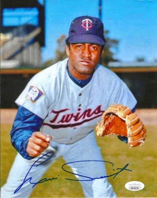 Former Minnesota Twins Pitcher Luis Tiant Autographed 8x10 W/JSA COA - Image 1 of 2