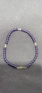 14k Gold Filled and Amethyst bead bracelet  - Picture 1 of 5