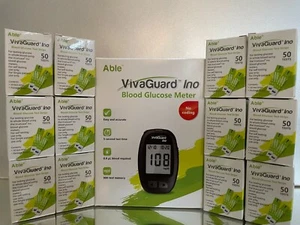 Viva Guard Diabetic Blood Glucose Test Strips QTY 600 EXP 04/2026 + Free Meter - Picture 1 of 7