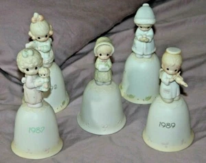 6 Precious Moments Weihnachtsglocken Samuel Butcher Enesco EUC  - Bild 1 von 12