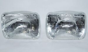 7X6 Halogen Sealed Beam Hi / Low Beam Glass Headlights Headlamp Light Bulbs Pair