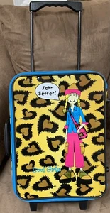 KIDS LUGGAGE JETSETTER COOL GIRLS HEARTS 16.5” x 12” x 5” w/WHEELS SUPER CUTE!! - Picture 1 of 9