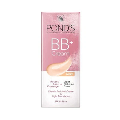 POND'S BB+ Crema, Cobertura Instantánea de Manchas + Brillo de Maquillaje Ligero, Marfil 30g Foto 1 de 4