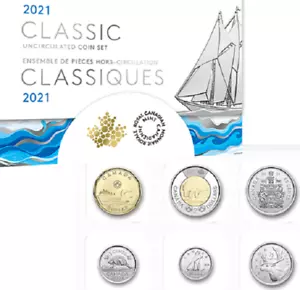 2021 Canada Coins Classic Mint Set Original. $2 $1 50c 25c 10c 5c - Picture 1 of 9