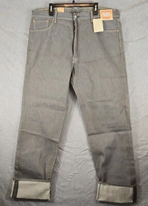 NWT LEVI'S 501 SHRINK TO FIT RIGID GRAY MENS JEANS STRAIGHT LEG BIG & TALL 42x38 - Picture 1 of 10