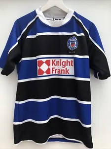BATH Rugby Youth Shirt Halbro Striped Short Sleeve Size 38 Small S - Picture 1 of 6