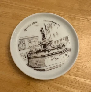 Vintage Furstenberg Porcelain Trinket Dish or Coaster 3.5" W. Germany Tourist - Picture 1 of 5