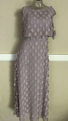 Anthropologie Eva Franco BABETTE Maxi Dress PopOver Chiffon Mauve Sz 6 NWT$218 - Image 1 of 4