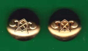 PAIR ARMY ENLISTED CHEMICAL CORPS COLLAR PINS domed - Picture 1 of 1