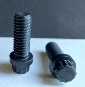 3/8-16 x 1" High Strength 170M 12-Point Flanged Bolt Screw Black Alloy Steel EMP - Picture 1 of 1