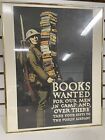 Vintage Military Book Club Books Wanted Poster Print Decor NLHB