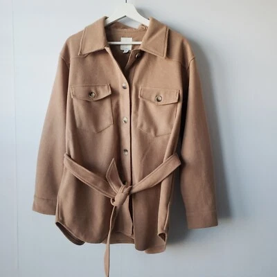 Chaqueta Joie Mujer Botón Cinturón y Bolsillo Talla M Neutra Manga Larga Foto 1 de 4