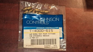Sealed Pack of (10) Johnson Controls T-4000-615 Test Port Fittings - Picture 1 of 3
