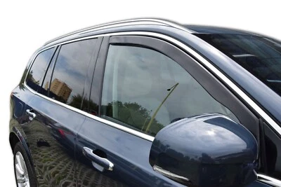 Wind Deflectors In Channel For Volvo XC90 2016-2024 2-Pcs Sun Visors Rain Guard - Image 1 of 4