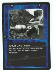 Doctor Who Black Border CCG Creature Card Krotons Common Card Good Condition - Picture 1 of 2