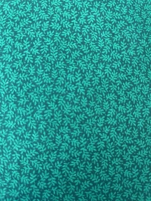 Dark Green Leaf Print Tone On Tone 2 Yards pre-watched no bleeding - Image 1 of 2