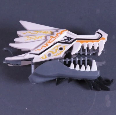 LEGO® Legends of Chima™ Figur Drachenkopf weiß gold gelb grau Drache Ninjago - Bild 1 von 2