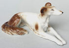 Windhund liegend, alte Porzellan Figur L 14,5 Carl Scheidig Gräfenthal, 30er J.