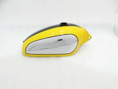 Depósito de gasolina para Ducati 350Cc Scrambler pintura amarilla y negra cromada Foto 1 de 4