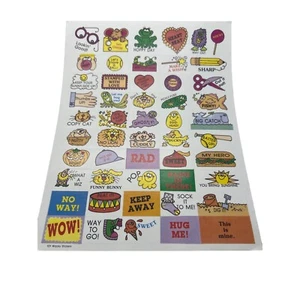 Vintage Troll Associates Sticker Sheet Wacky Stickers Retro Graphics Classroom - Picture 1 of 3