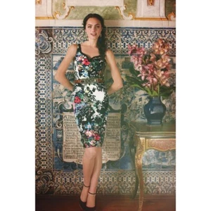 Vestido Vaina Anthropologie LEIFNOTES Croma Sombra Floral Ajustado Romántico Talla 0 - Imagen 1 de 12