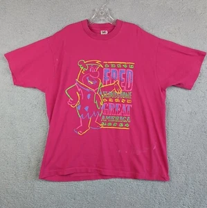 Vintage The Flintstones Shirt Adult 2XL XXL Great America Fred Single Stitch USA - Picture 1 of 9