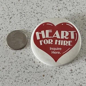 Corazón Para Alquiler Pregunte Aquí Lindo Divertido Humoroso Pinback Botón #46829 - Imagen 1 de 2