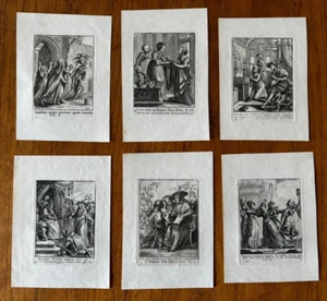 Hans Holbein / Wenceslaus Hollar SIX Etchings from Dance of Death 1804 Edition - Picture 1 of 10