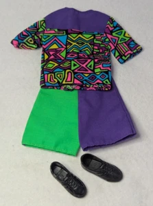 Vintage 1992 Barbie 3427 My First Fashions Ken Clothing Set Purple & Green HTF - Picture 1 of 2