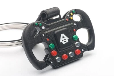 F1 Steering Wheel Carabina Keychain Latest F1 Design (Black) by AUTOart 40463 - Image 1 of 4