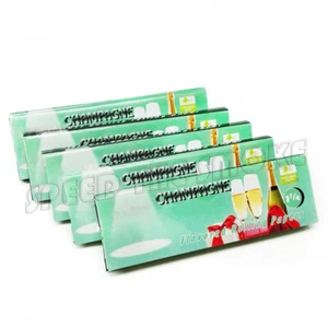 5×50 sheets CHAMPAGNE Wine Flavored Cigarette Rolling Paper 250 Papers 78×44mm - Picture 1 of 4